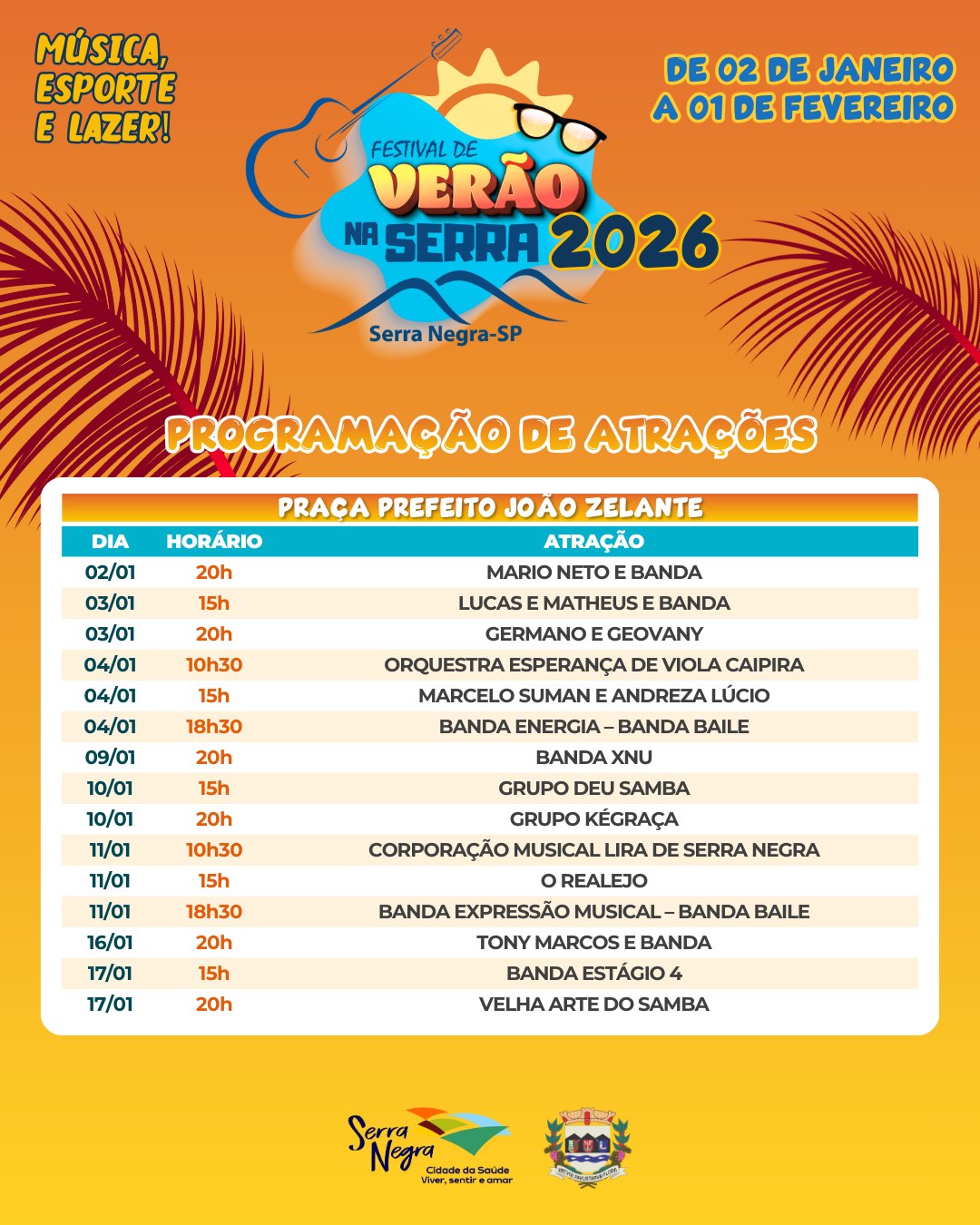 Serra Negra - Festival de Verão na Serra 2026